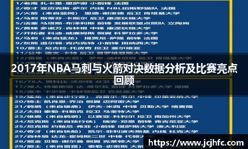 2017年NBA马刺与火箭对决数据分析及比赛亮点回顾